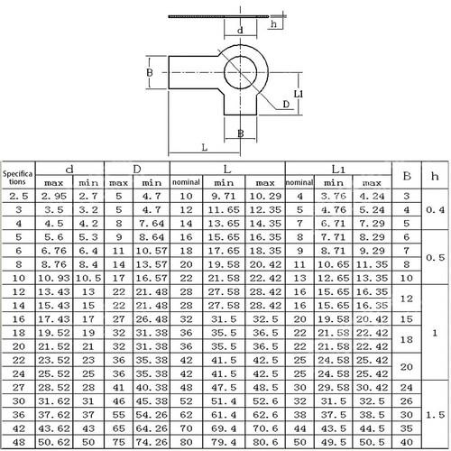 M3 M4 M5-M27 304 Stainless Steel Double Lug Collar Locking Stop Tab Washer With Long Tab