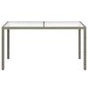 Vidaxl Stół Ogrodowy, 150X90X75 Cm, Szkło Hartowane I Rattan Pe, Szary
