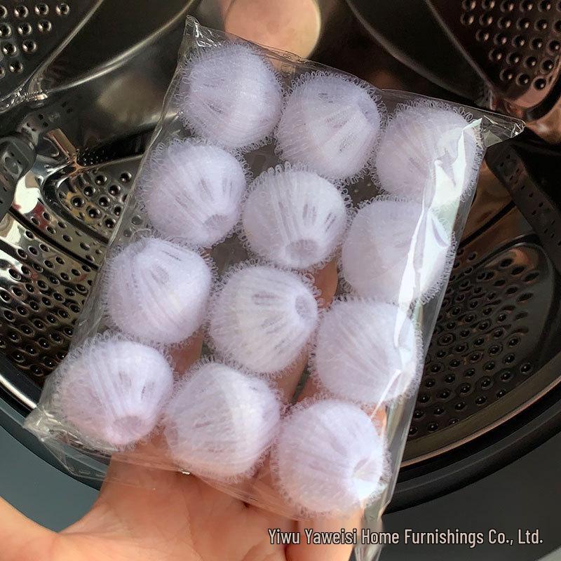 12-Pack 35mm Large Nylon Anti-Tangle & Anti-Knot Washing Balls for Stain Removal