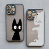 Black And White Cat Luxury Phone Case For Iphone 15 14 Pro Max Plus 13 12 Mini Pro Max 11 X XR XS 8 7 Plus SE2 Shockproof Covers