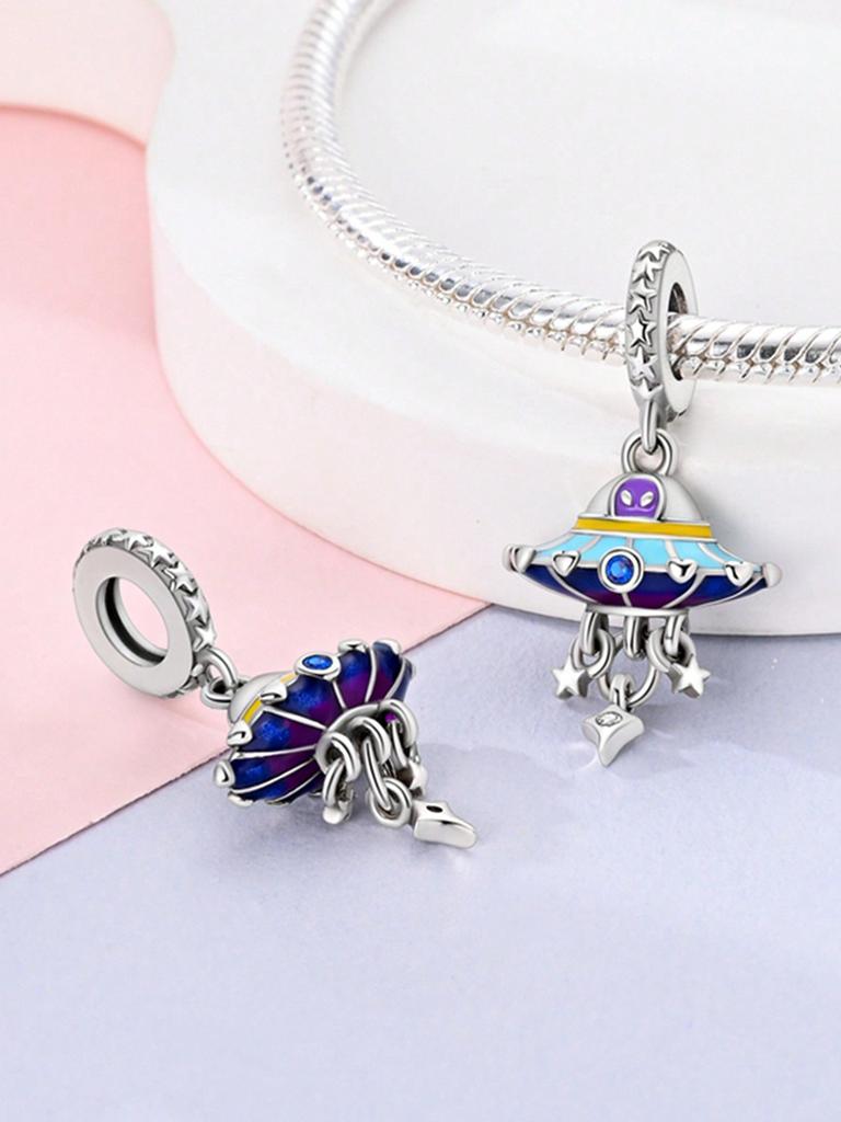Charms Plata The Universe The Moon The Stars Beads Charm Copper Plated Fit Charms Original Bracelet For Jewelry Making Diy Charm
