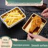 304 Stainless Steel Korean Style Square Snack Plate with Handles - Golden Fried Chicken, French Fries, Cold Dishes, or Desserts