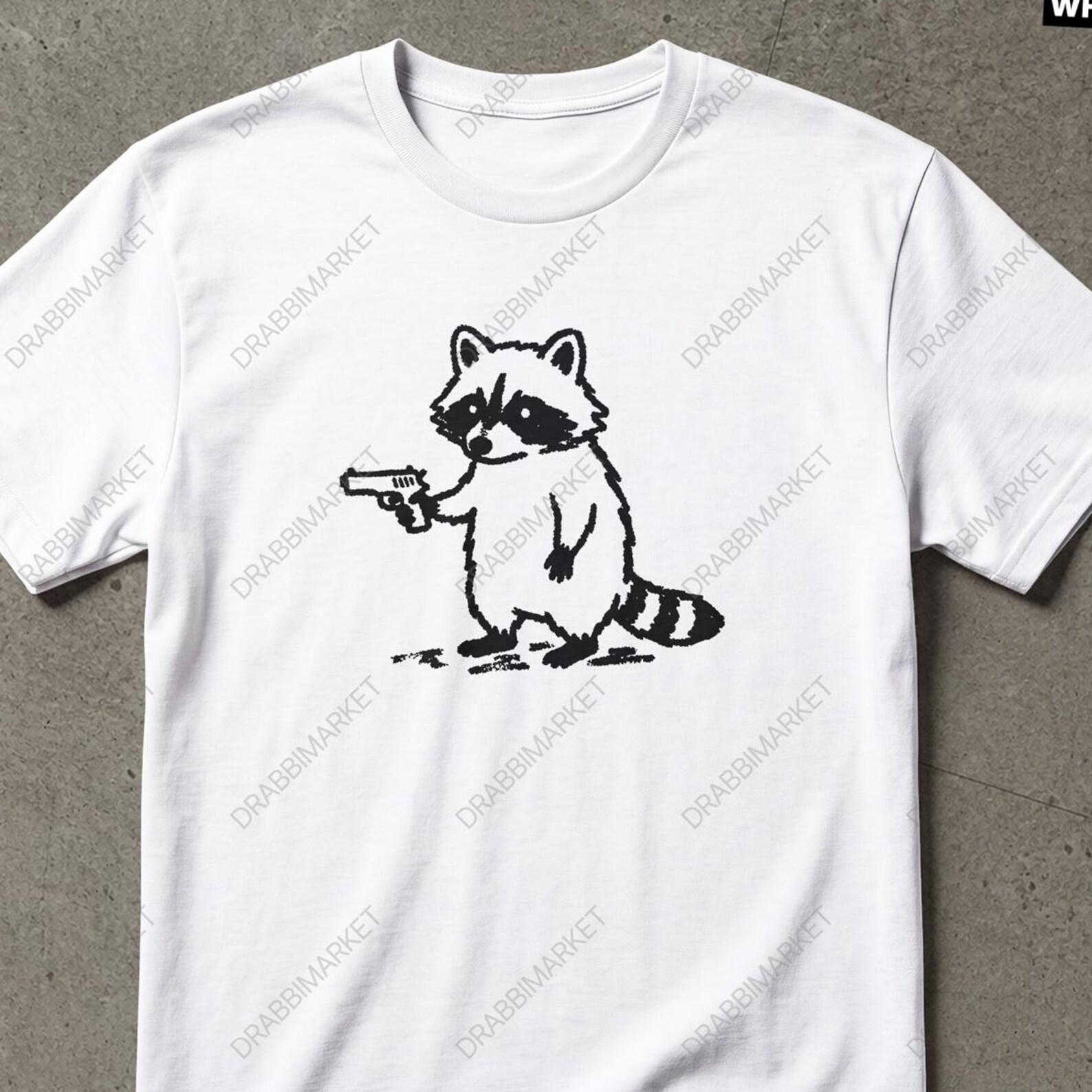 Trendy Raccoon Robber Shirt, Funny Meme Shirt, Funny Racoon Meme Shirt Vintage, Racoon Shirt, Y2K Tee Gifts For Friends, Robber Shirt S