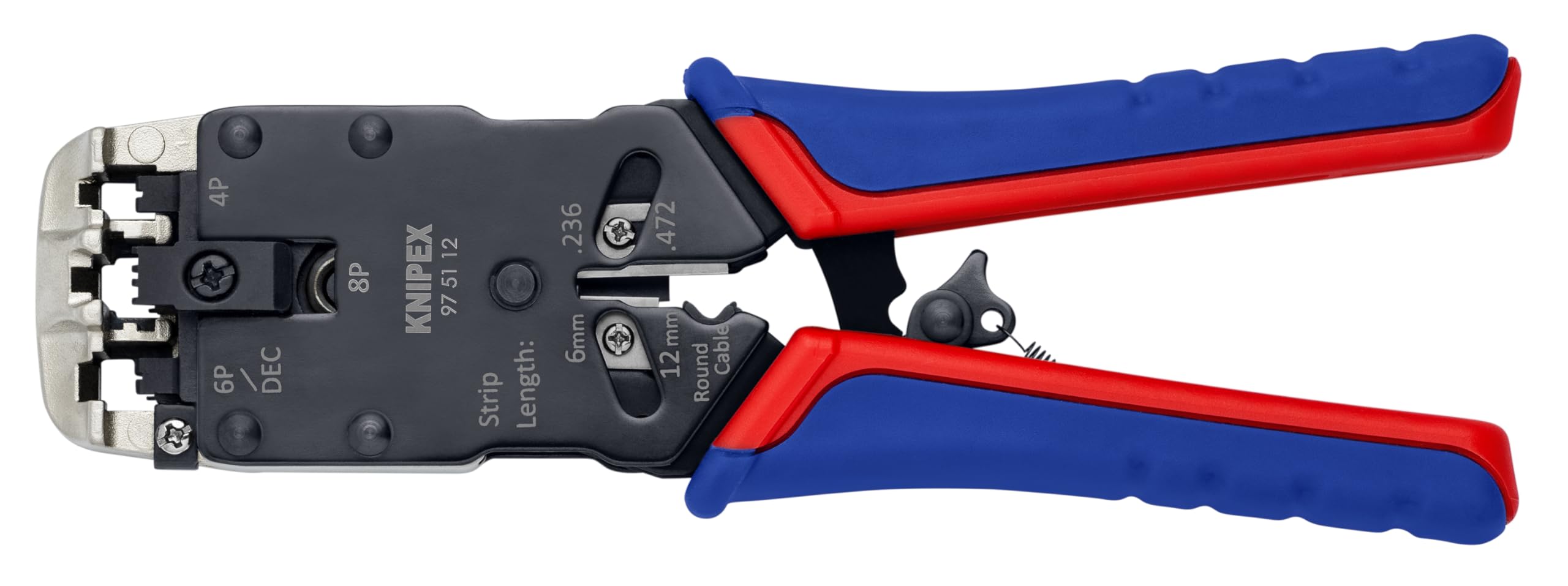 

KNIPEX 8 Crimping Pliers For Western Plugs, Plastic Grip