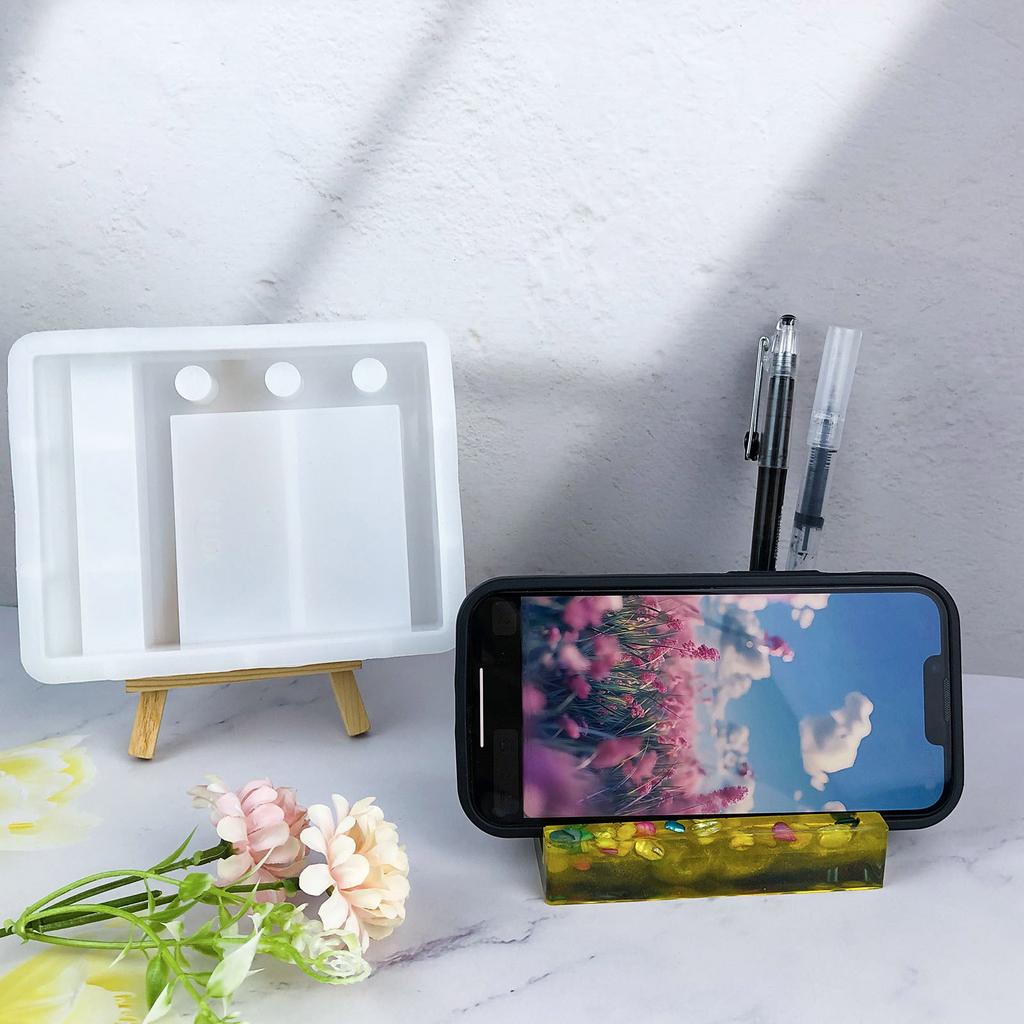 Flexible Silicone Pen Holder Craft Mold Effective Silicone Pen Holder Mold Pen Container for Artistic Desk Arrangement