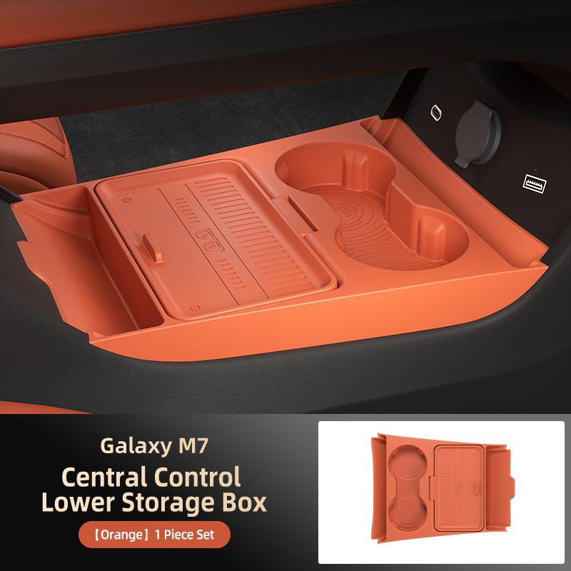 For Geely Galaxy M7 2025 Central Control Storage Box, Double Layer Waterproof Anti-Slip Car Organizer with Privacy Cover