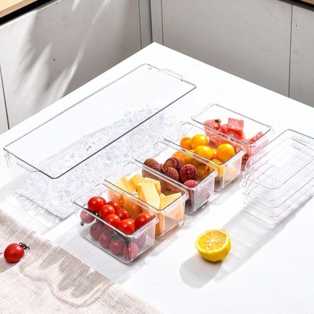 Detachable Fresh Iced Box Transparent Fridge Fruit Box Chilled Fruit Fresh-keeping Box