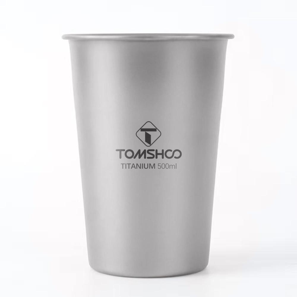 TOMSHOO Outdoor Camping Titanium Cup Pure Titanium Water Cup Beer Mug Portable