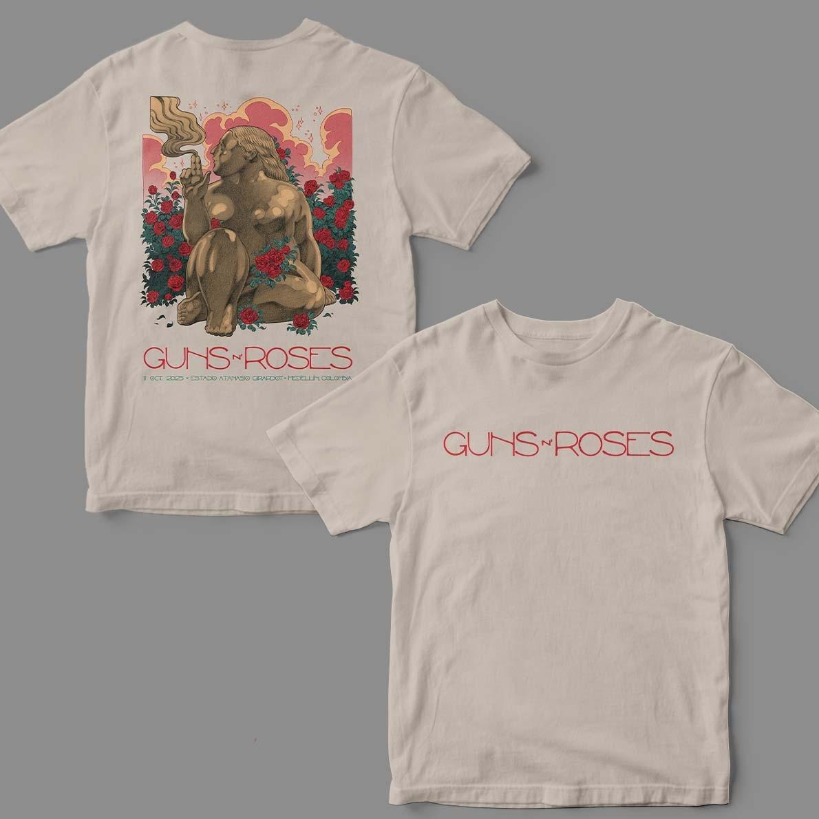 Guns N Rose Medellin Colombia 2026 Venue -October 11 2026 2 Sided T-Shirt Cotton XL