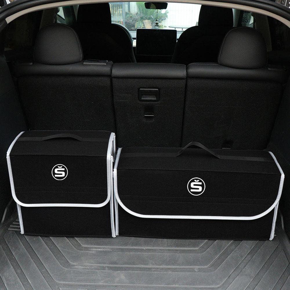 RBD4 Folding Car Trunk Storage Box Large Capacity Auto Organizer for Skoda S Octavia VII Karop Scala Fabia Superb Roomster Kamiq Yeti