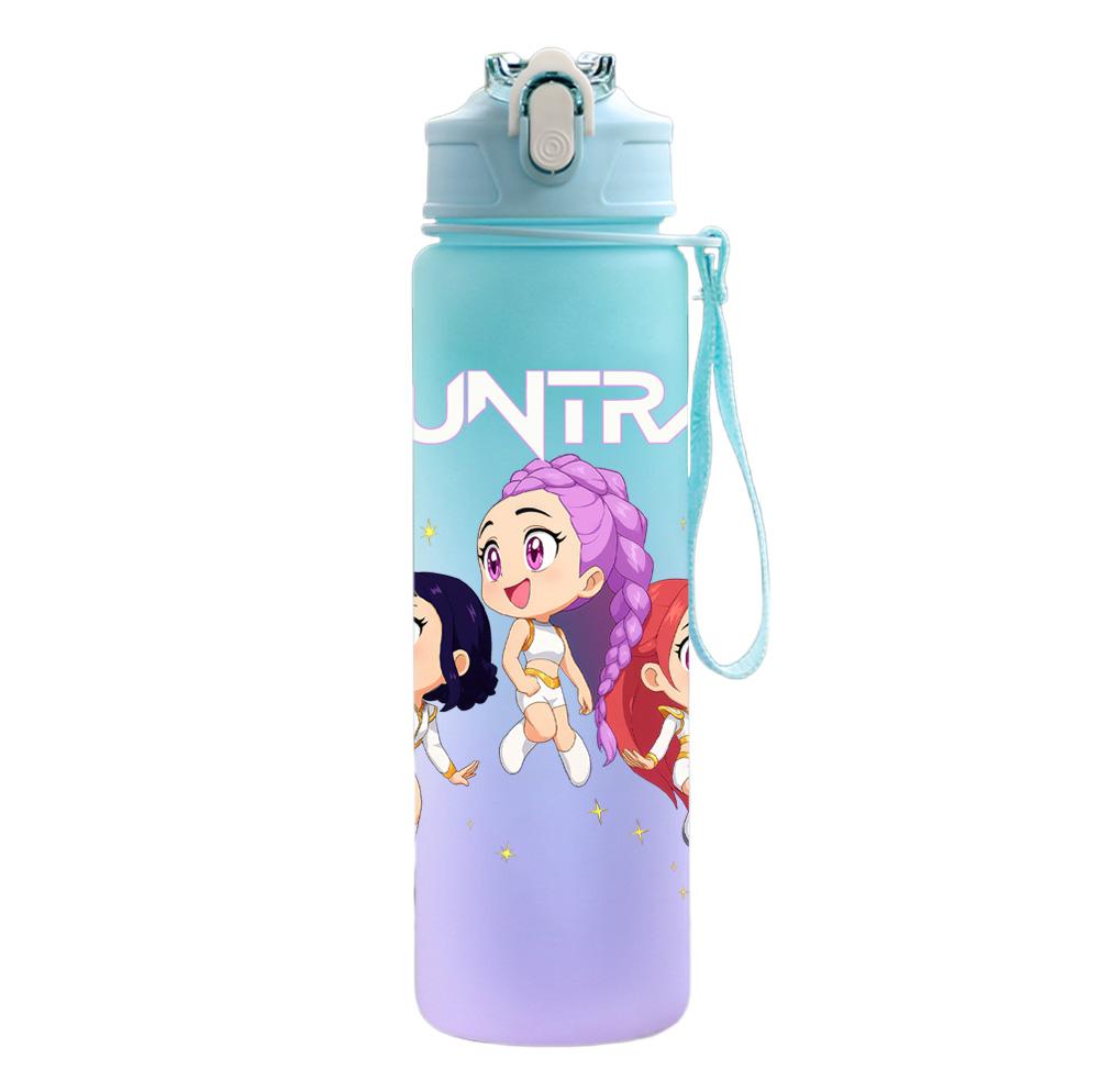 750ml Wasserflasche K-Pop Demon Hunters Bedruckt Große Kapazität Trinkbecher Tragbar Outdoor Sport Wasserbecher Kinder Kinder Geschenk