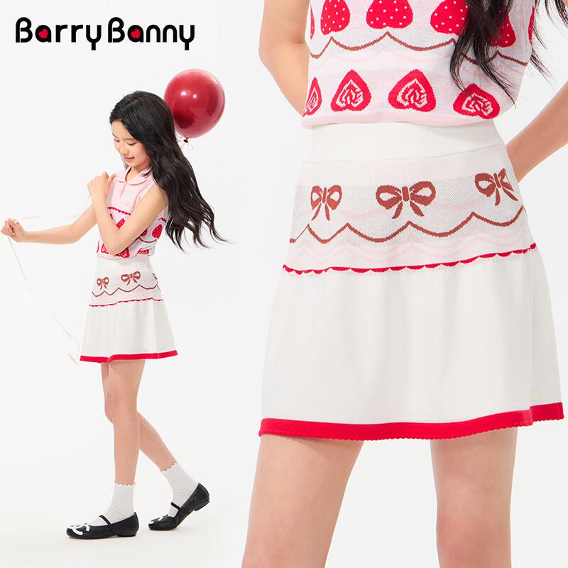 BARRY BANNY Girl s Bow Jacquard Ice Silk Short Skirt 170
