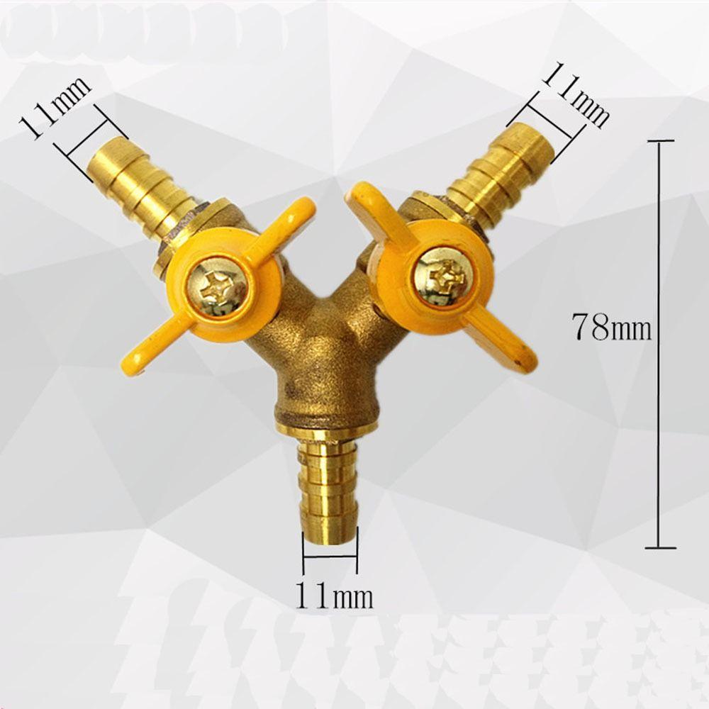 11mm Hose Barb Shut Off Ball Valve 2 Switch Pipe Fitting Connector  Fuel Gas Water Oil