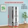 Compact Sliding Dustproof Bookshelf with Wheels and Hidden Gap Storage