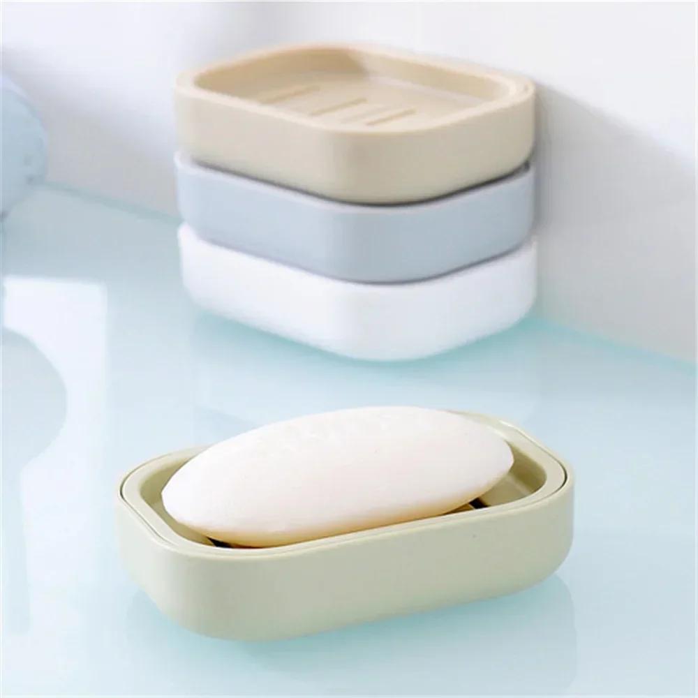 1PC New Bathroom Dish Plate Case Home Shower Travel  Soap Box Plastic Soap Box Dispenser  Soap Dish Holder Storage Organizer
