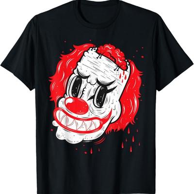 Street Art Graffiti Psycho Clown Tshirt - Horror Death Grin