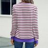 Damskie koszulki w paski z długim rękawem, dzianinowe topy z dekoltem w serek, casualowe dopasowane T-shirty, jesienne stylizacje