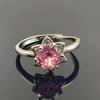 Flower Ornaments High Texture Hexagonal Rings Women's Fashion Metal Jewelry