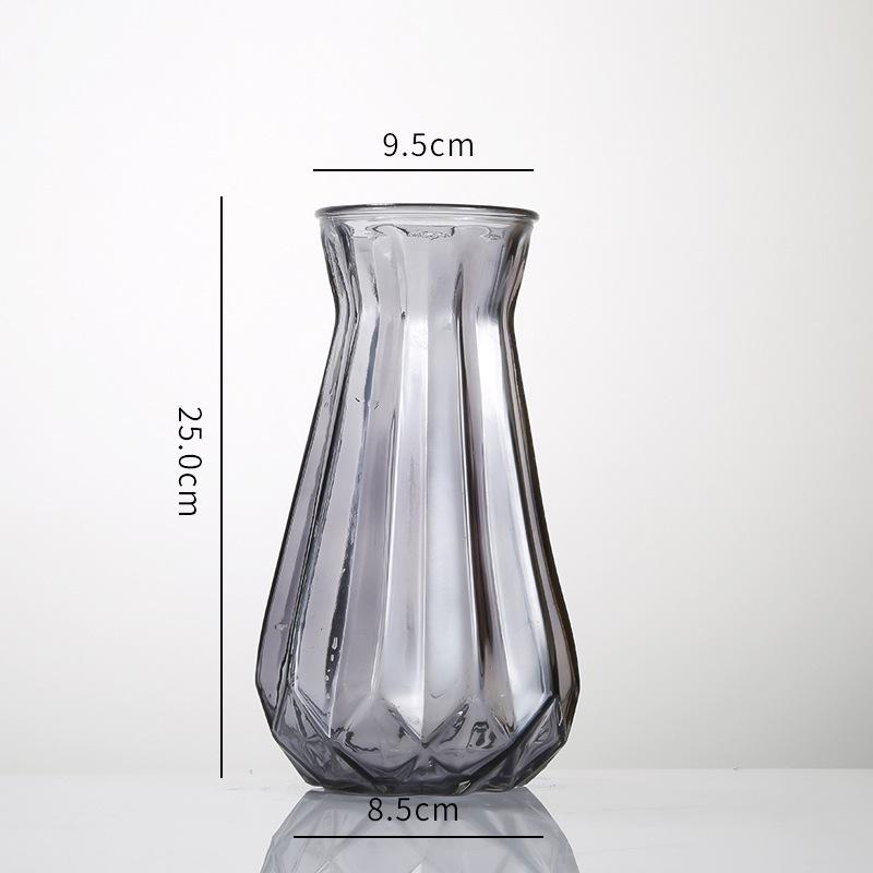 European Origami Glass Vase - Elegant Hydroponic Flower & Dried Decor for Living Room