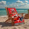 Personalisierbares ultraweiches Strandtuch mit LKW-Thema, Ideal für Pool - Camping, Tauchen - Perfekter Reisebegleiter, Lebendiges Strandtuch.