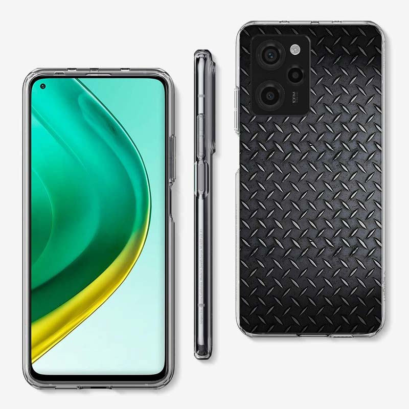 Brushed Metal Texture Steel Print Cover Phone Case For Xiaomi Poco M8 M7 M6 M4 M3 X7 X6 X4 Pro F7 Ultra M5S Mi 14 14T 15 15T 12T