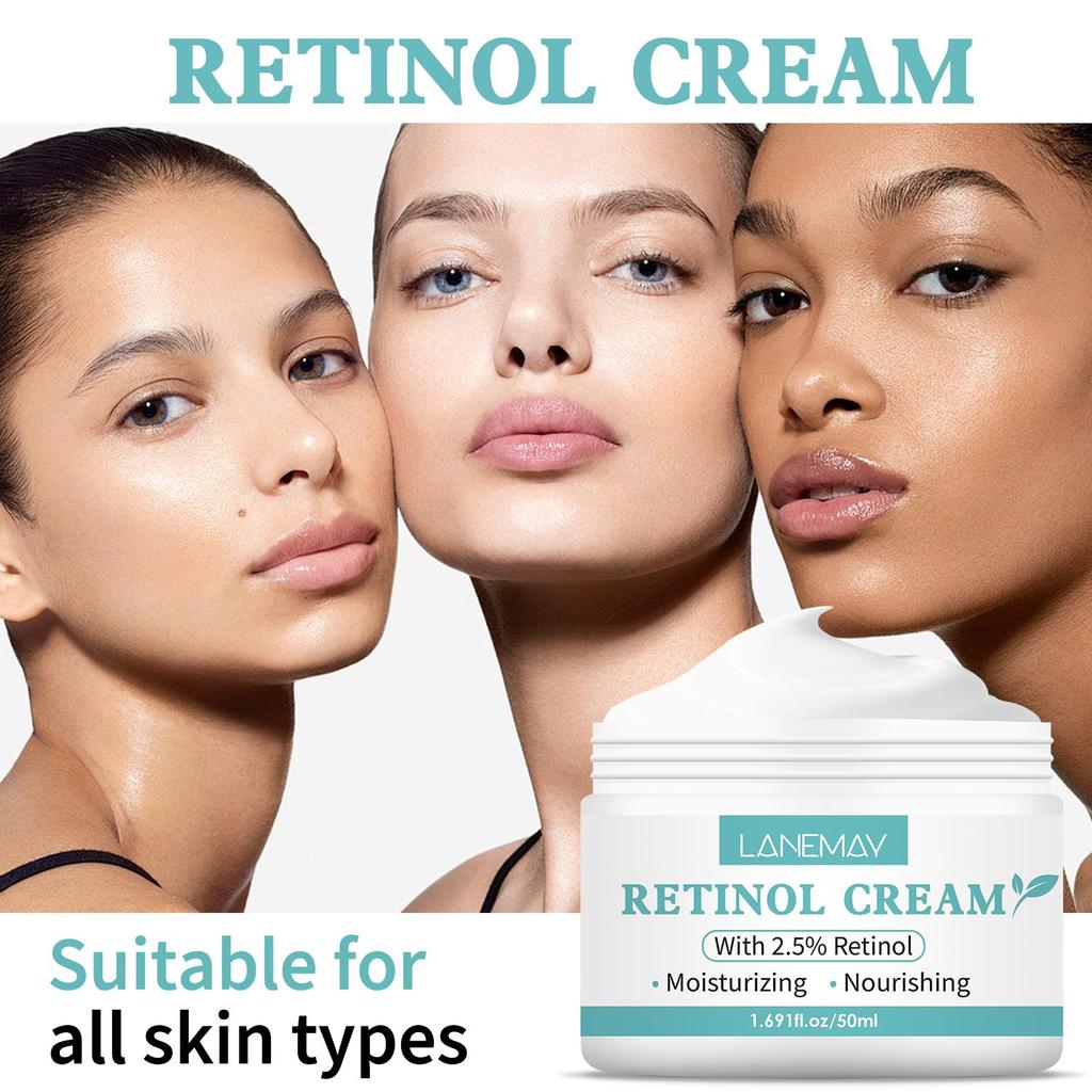 Retinol Cream-Provides Deep Moisture, Improves Skin Elasticity & Firmness, Tightens Sagging Skin-Suitable for all Skin Types, 50ml
