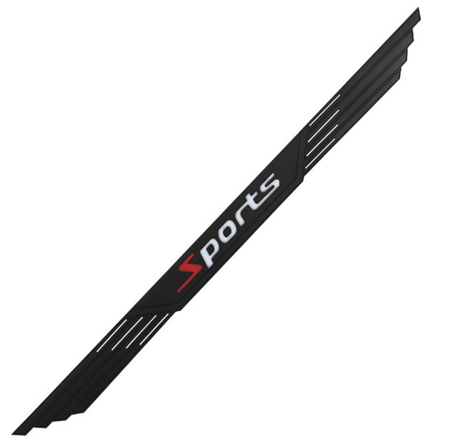 Black Car Rear Rubber Bumper Guards Scratch Protector Non-slip Pad Sports Style