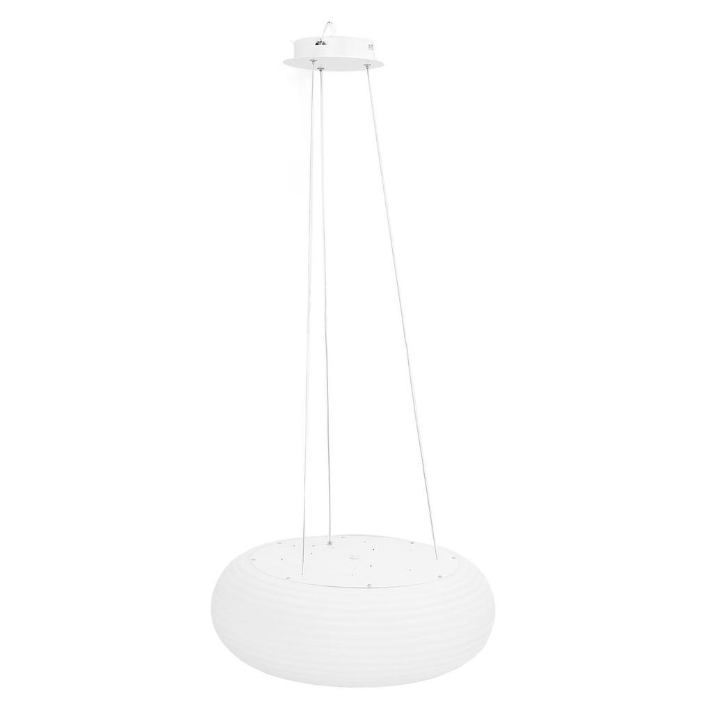 Pendant Light Round Milky White PC Lampshade LED Height Adjustable 3 Color Temperature Stepless
