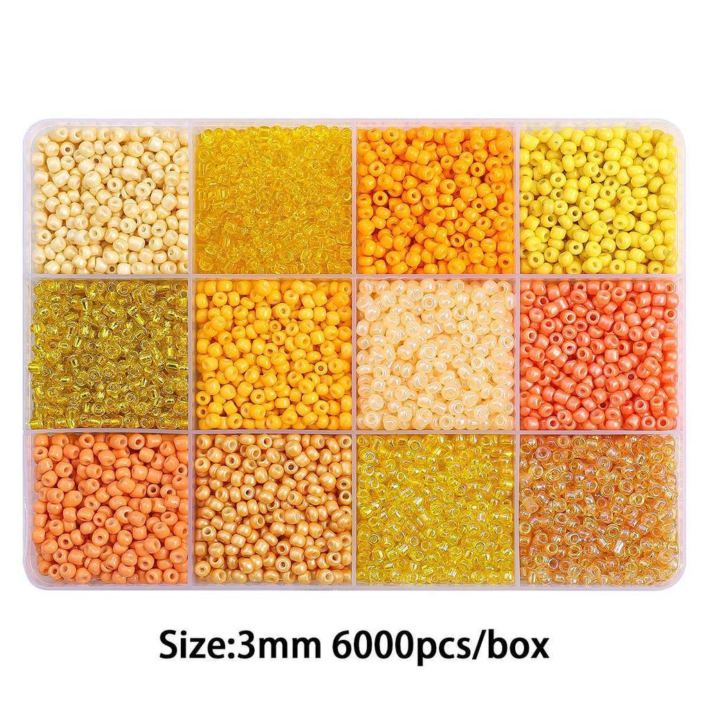 8/10/12/15 Grid Box: Seed Beads, Sequins, Imitation Pearls for DIY Necklaces & Phone Chains
