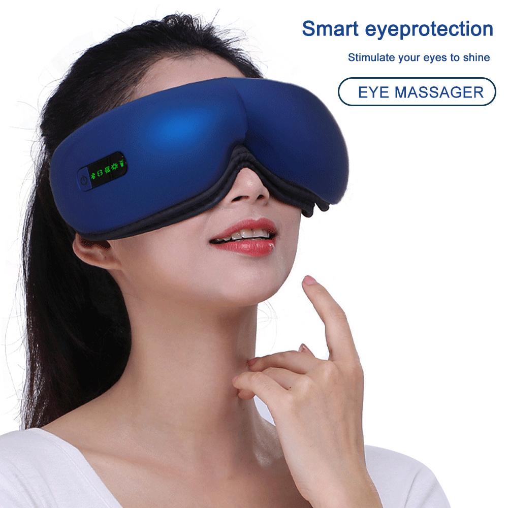 Electric Bluetooth Eye Therapy Massager Music Eye Massage SPA Collapsible Air Pressure Heating Eye Fatigue Relieve Rechargeable