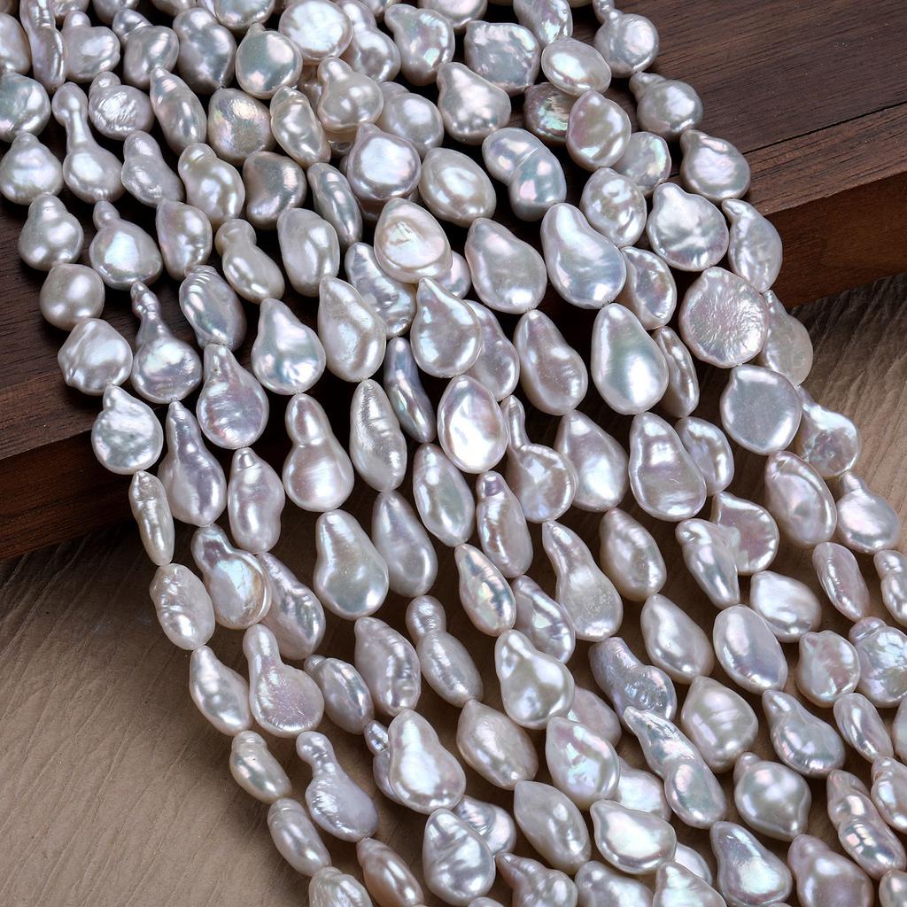 Natural freshwater baroque pearls 1112mm Irregular flat flakes DIY Handmade beaded necklaces and bracelets