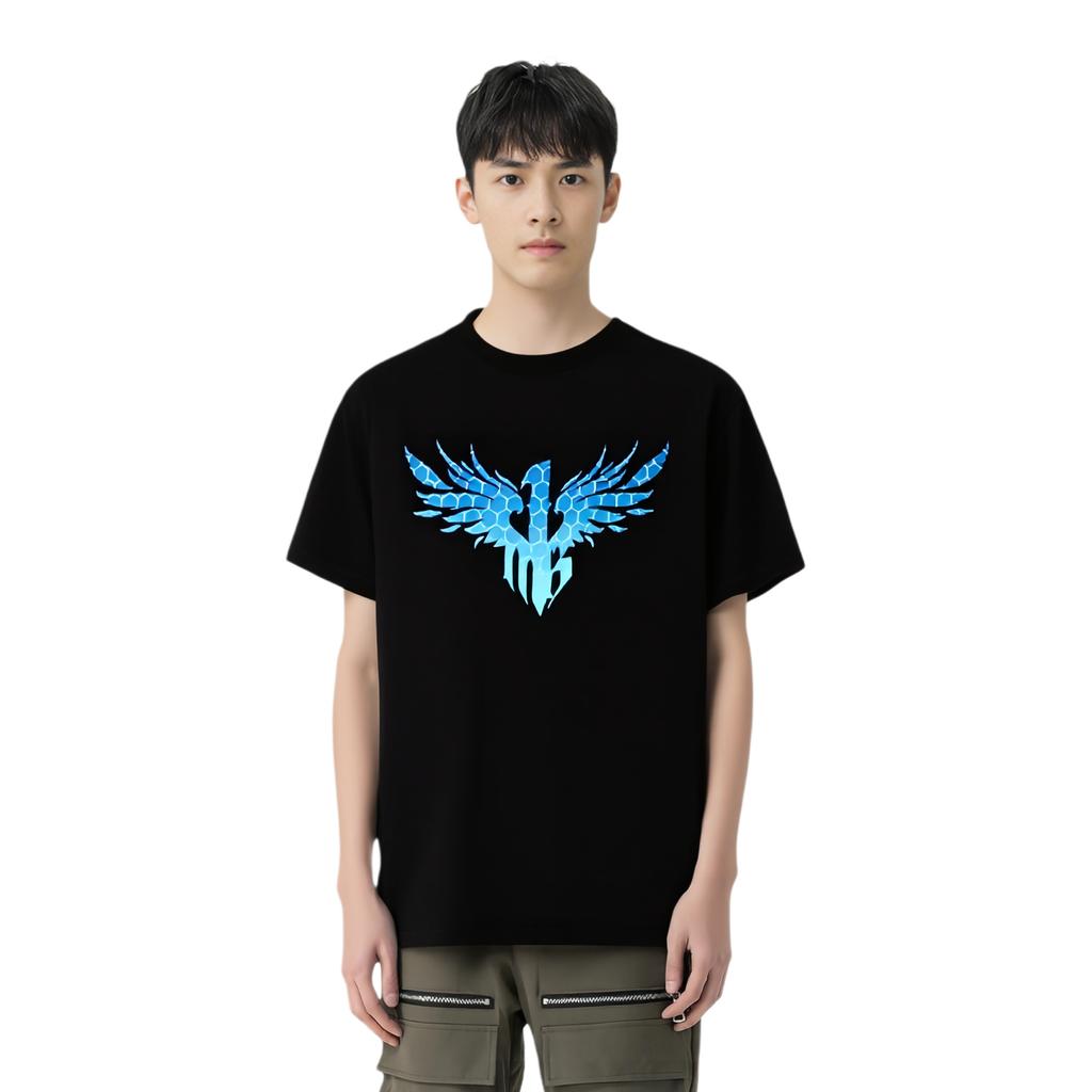 Puma X Melo X Fade Tee Gradient Logo Print Crew Neck Short Sleeve T-Shirt Men Tops Black 625496-01