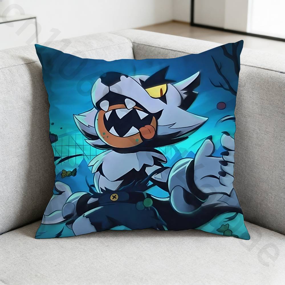 SStars LLeon Game Pillow Case Antidustmite Pillowcase Invisible zipper silky short plush Sofa cushion cover