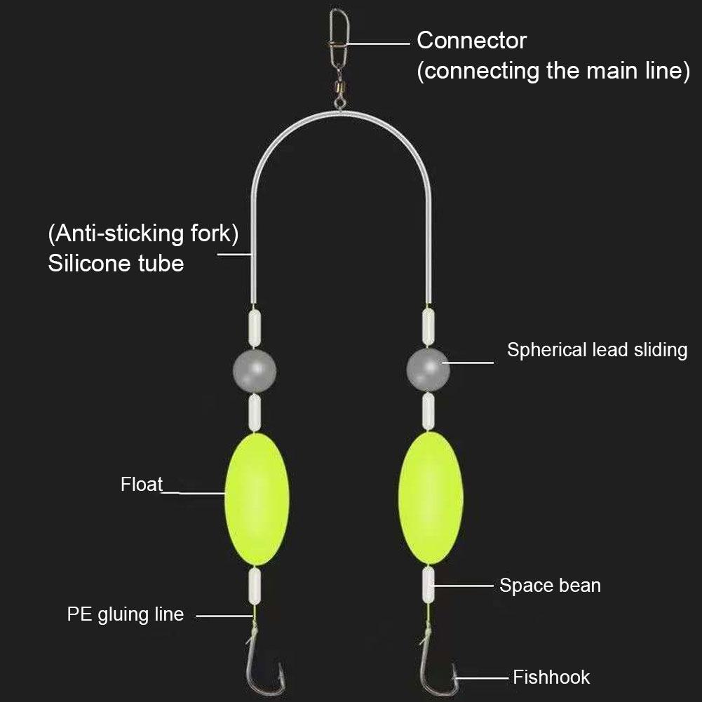 FlipDouble Hook With Reverse Bottom Line Reduce The Fishing Fishing Reverse Bottoming Bottom Of M4M8
