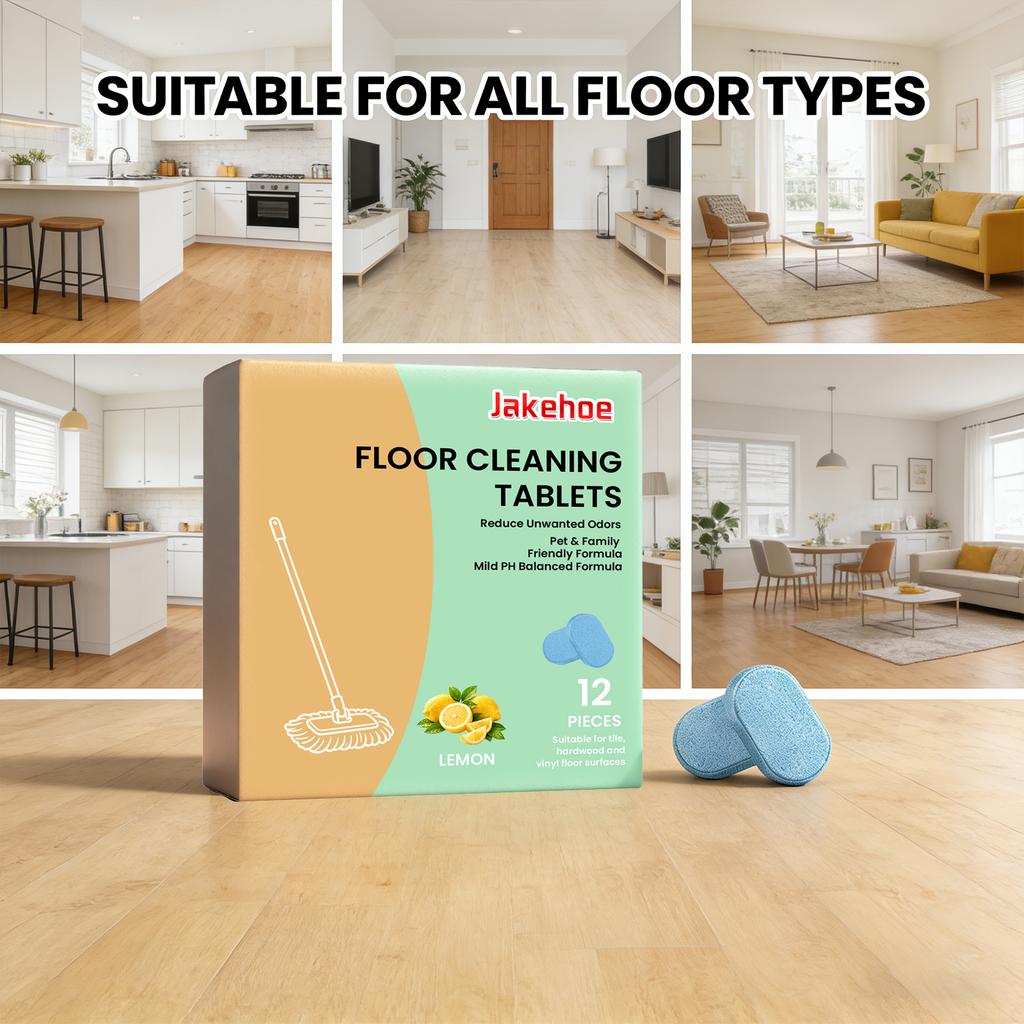 Floor Cleaning Tablet Removing Floor Stains Eliminate Odors Polishing Restore Shine Freshing Lemon Fragrant Daily Floor Cleaner