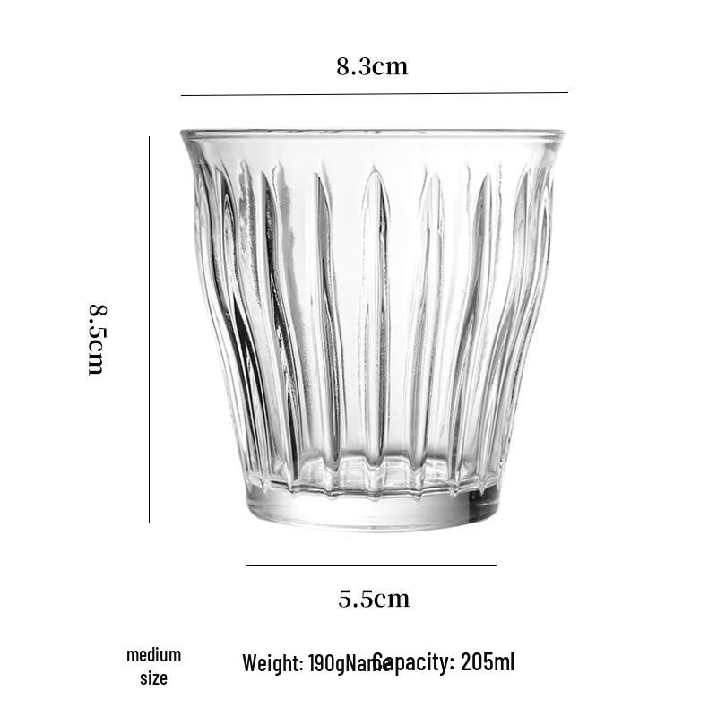 De ou Starlight Vertical Striped Glass Coffee Cup Set