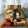 Ensemble Housse de couette N-Naruto Housse d'oreiller Anime Housse de couette Sac de literie Ensemble Taille Queen King Impression numérique 3D Fournitures pour la maison pour enfants