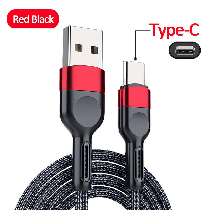 5a Micro Type-c Fast Charging Data  Cable Nylon Braided 1 Meter / 2 Meters Flexible Charging Cable Compatible For Huawei Mobile Phone