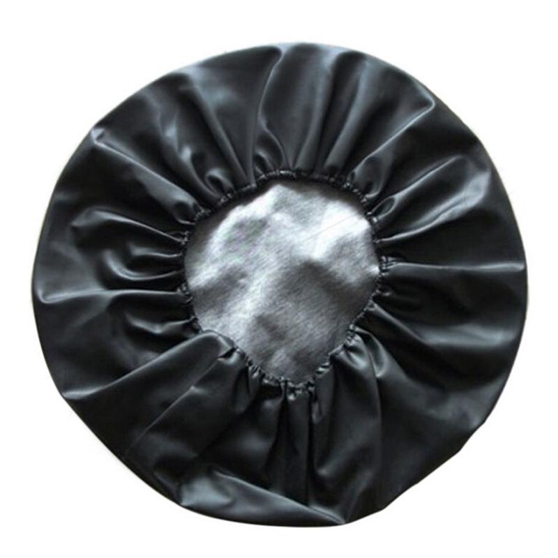 Wheels Accessories Vinyl PU Spare Tire Tyre Wheel Cover Pure Black Fit For Toyota Suzuki Jeep Spare Tire
