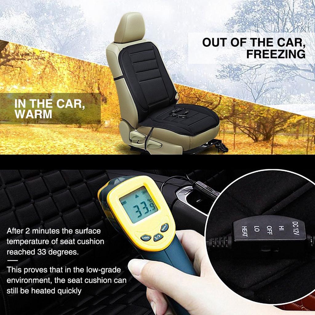 12V Car Seat Heater Heating Heated Hot Pad Cushion Winter Warmer Cover