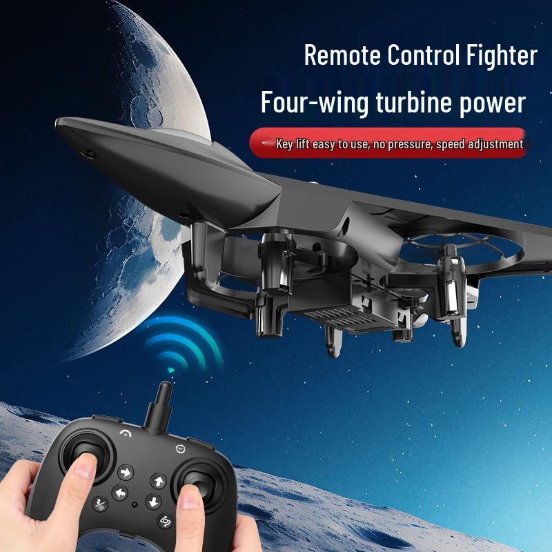 Durable Remote Control Drone: Long Battery & Four-Axis Hovering - Kids' Fighter Aircraft Toy