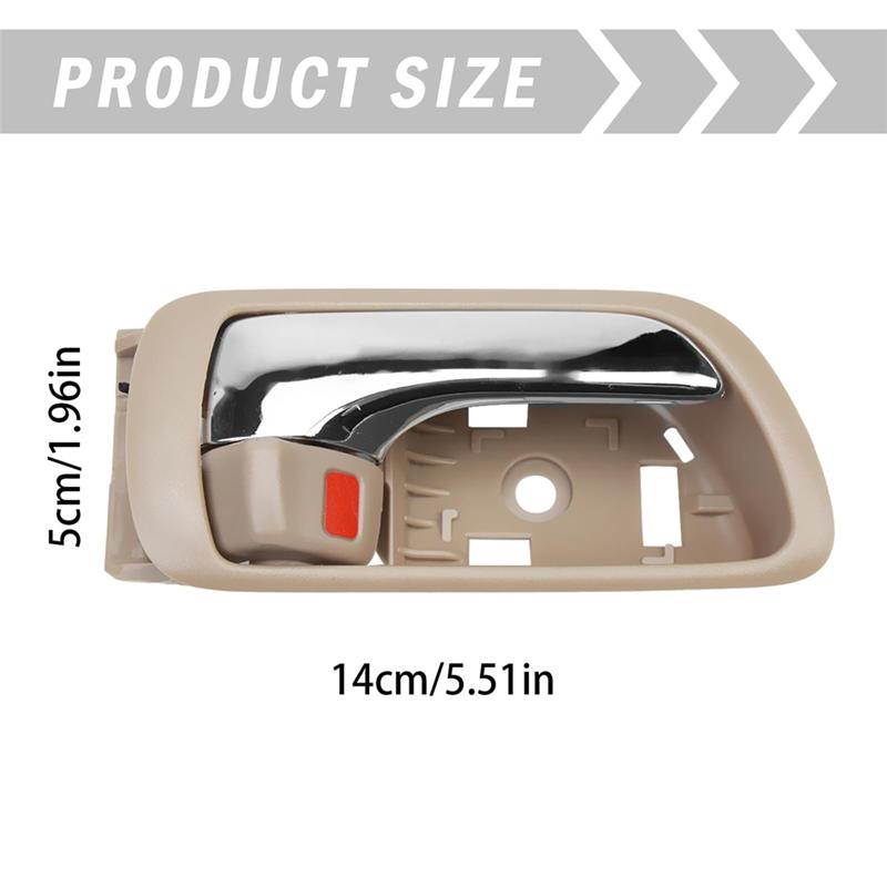 For Toyota Camry 2002-2006 ide Interior Door Handles 2 Pieces- Left& Right, Front Rear Models 92917, 69206-YC030-05