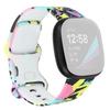 Pattern Printing Design Silicone Watch Band Strap Replacement Size S for Fitbit Versa 3