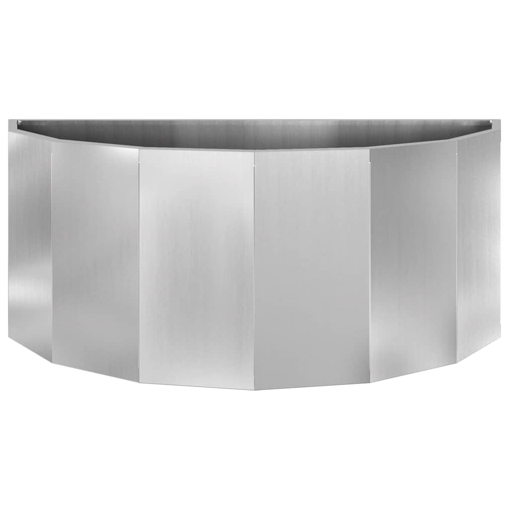 Plant Pot Silver 90 X 45 X 35 Cm Galvanized Steel