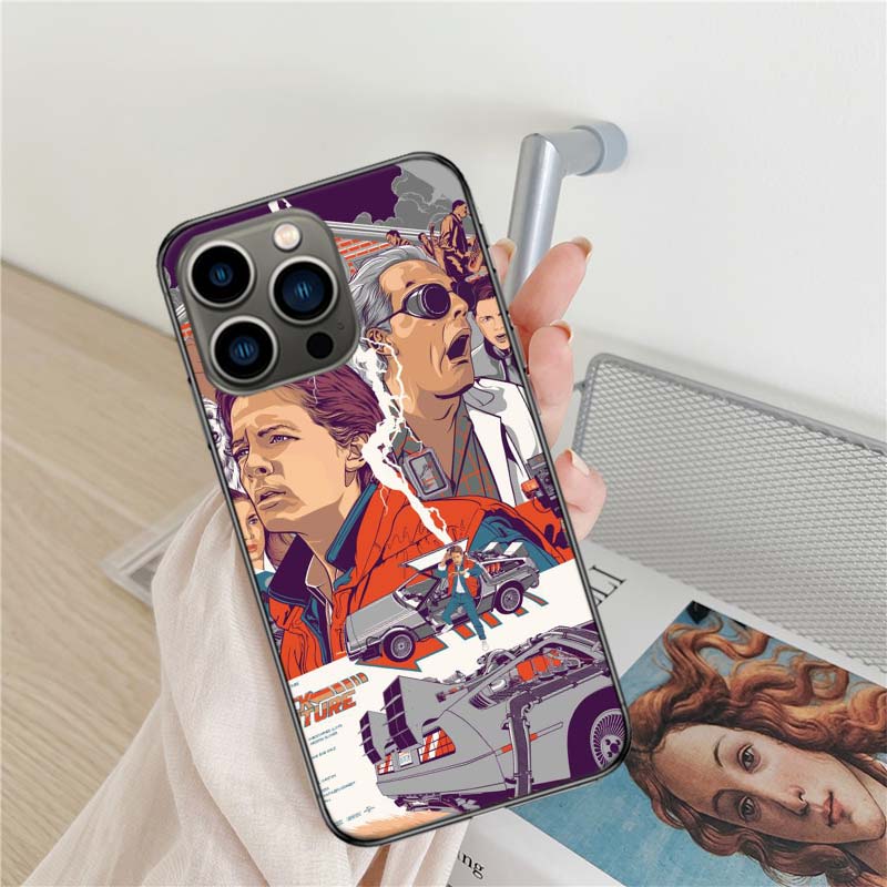 Back To The Future Phone Case For Apple Iphone 16 15+ 17 Pro Max 14 Plus 16E Air 13 12 Mini Clear Cover Silicone Cute Shel
