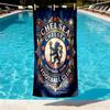 Chelsea FC Print Beach Towel Design, Soft, Lightweight. for Home Bathroom, Spa, Pool, Yoga, Surfing, Camping, Gift for Family, Friend