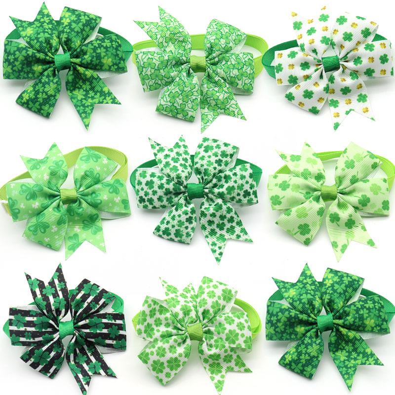 

3pcs Pet Accessories, St. Patrick s Day in Lreland, Cat and Dog Collar Accessories, Pet Tie, Clover Tie, Pet Accessories