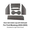 Cup Mat For Ford Mustang GT 2024 2025 2026 2027 LHD RHD Car Anti-Slip Dust-proof Rubber Pad Gate Sticker Interior Accessories