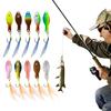 10Pcs Crank Spinner Baits 360 Degree Rotating Sinking Hook Lures Reflective Spinner Spoon Hard Bait for Saltwater Freshwater