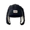 Korean Cute Long Rabbit Ears Thick Woolen Hat for Women In Autumn and Winter New Thickened Warm Ear Protection Pure Handmade Knit Hat